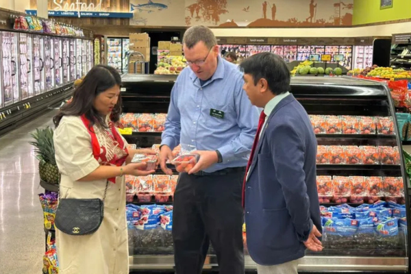 Vải thiều Việt Nam lần đầu tiên xuất hiện tại hệ thống siêu thị bán lẻ lớn nhất Mỹ