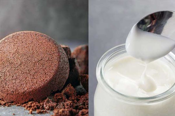 bã cà phê và sữa chua