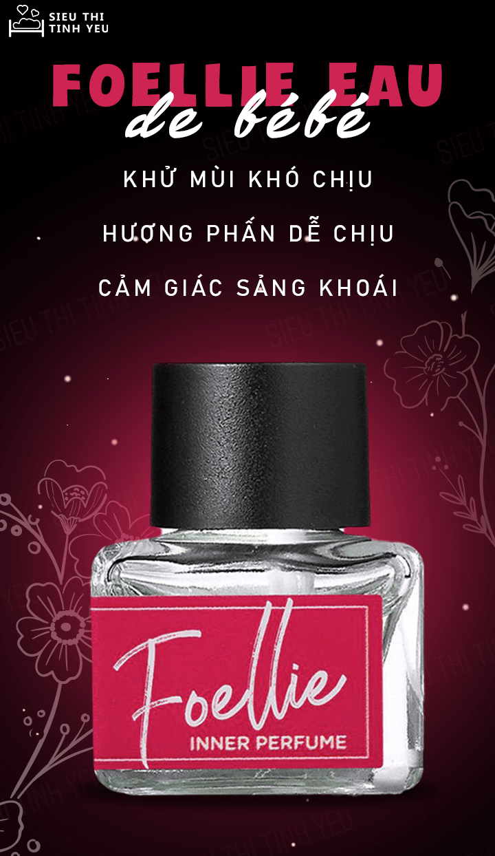 Nước hoa vùng kín Foellie Eau De Bébé màu đỏ chai 5ml