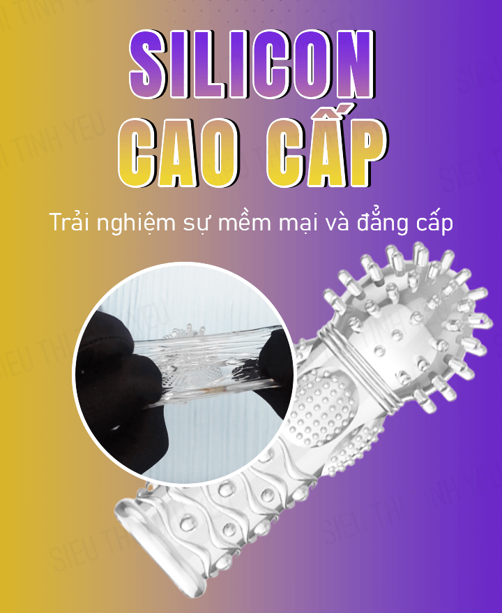 Bao cao su ngón tay Aichao A-Spot 5 đầu gai lớn gân dọc thân