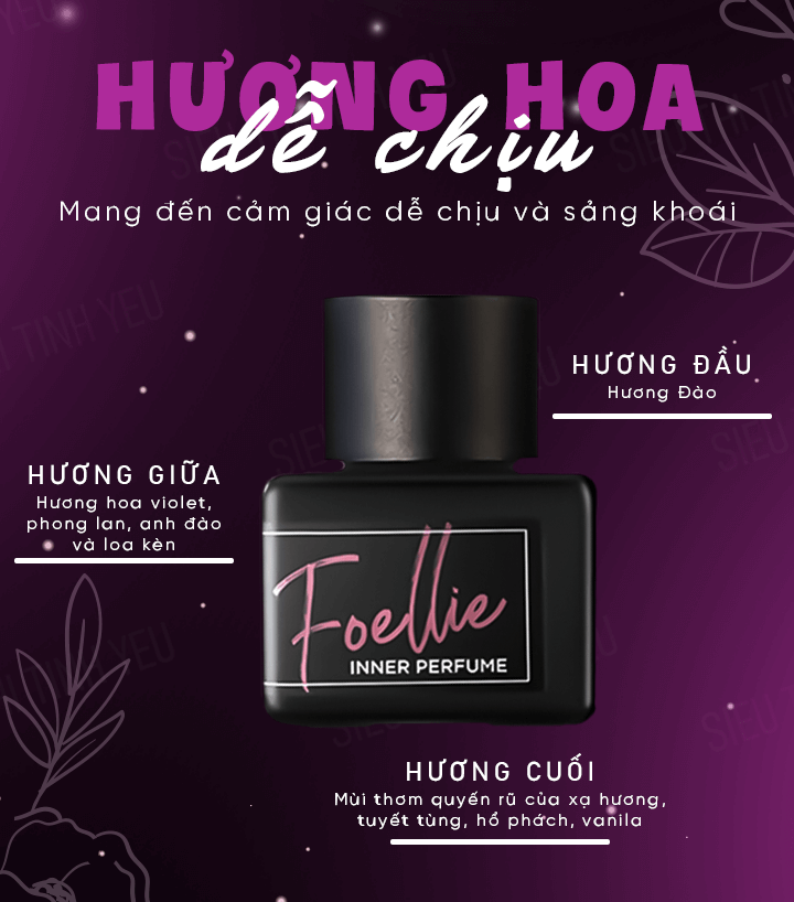 Nước hoa vùng kín Foellie Eau De Bijou màu đen chai 5ml