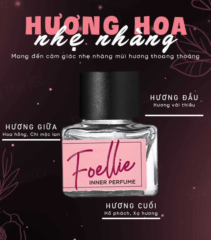 Nước hoa vùng kín Foellie Eau De Fleur màu hồng chai 5ml