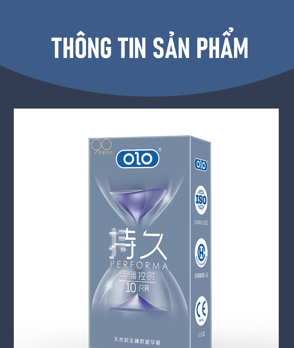 Bao cao su OLO Performa Đồng Hồ Xanh