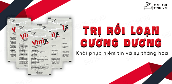 Tem ngậm cường dương Vinix 100mg trị rối loạn cương dương hộp 10 tem 2