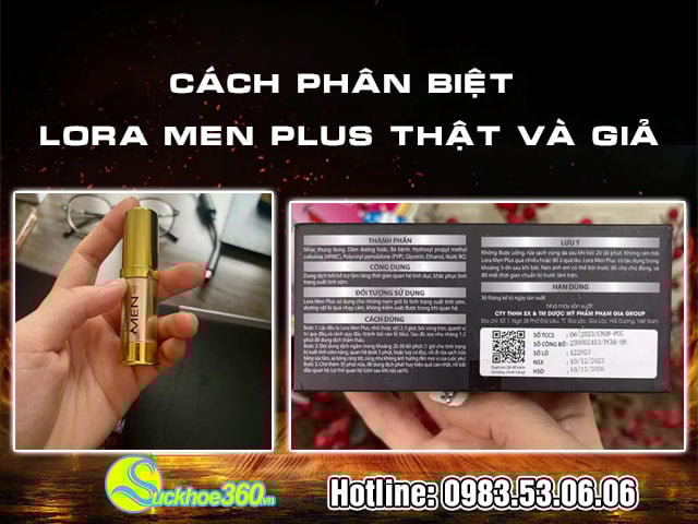 Cách phân biệt Lora Men Plus thật và giả