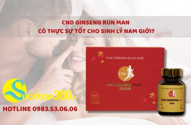 Cnd Ginseng Run Man có thực sự tốt cho sinh lý nam giới?