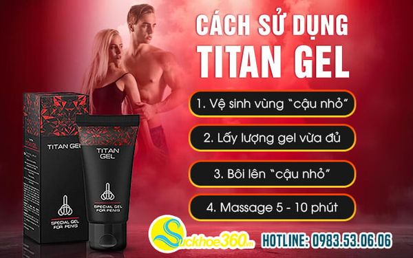 Cách xài Titan Gel tăng kích thước dương vật cho nam giới
