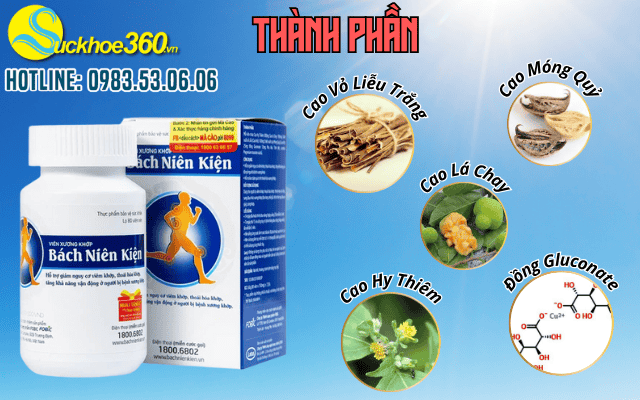 Thành phần chính của viên uống Bách Niên Kiện