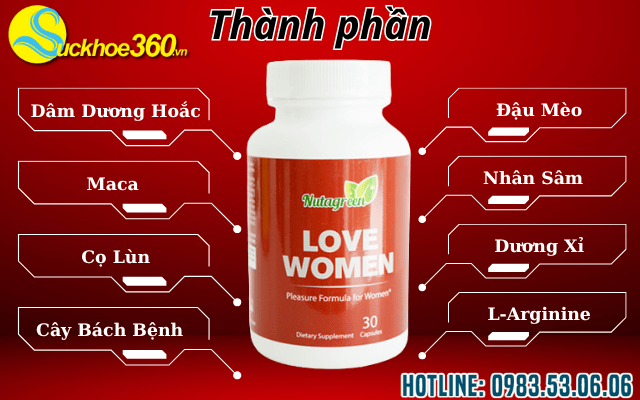 Viên uống Love Women có những thành phần nào?