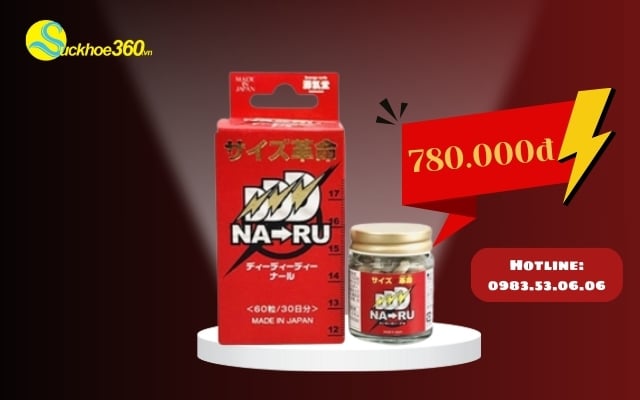 Giá bán của viên uống Naru trên thị trường hiện nay là bao nhiêu?