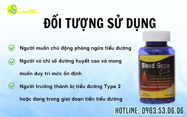 Đối tượng phù hợp để sử dụng Blood Sugar Control Vitamins For Life