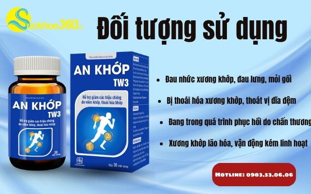 An Khớp TW3 phù hợp với các đối tượng đang gặp phải các tình trạng như: