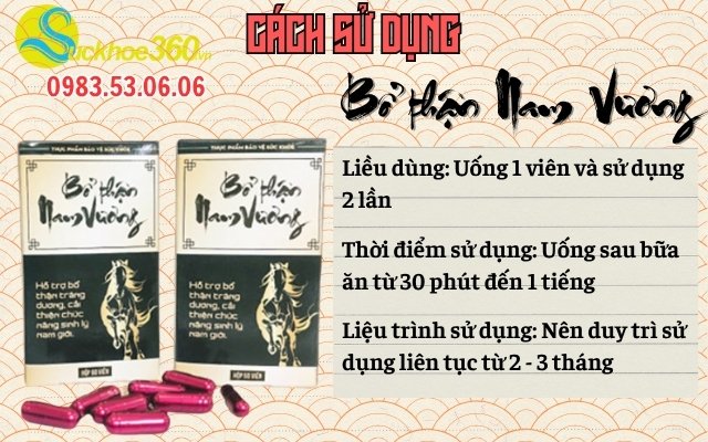 Cách sử dụng viên uống Bổ Thận Nam Vương