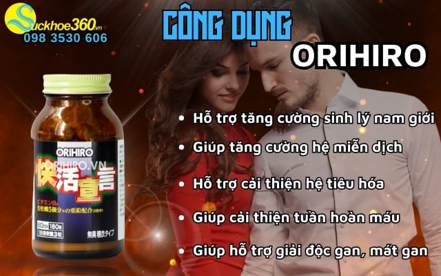 Công dụng của viên uống Tinh Chất Hàu Tỏi Nghệ Orihiro