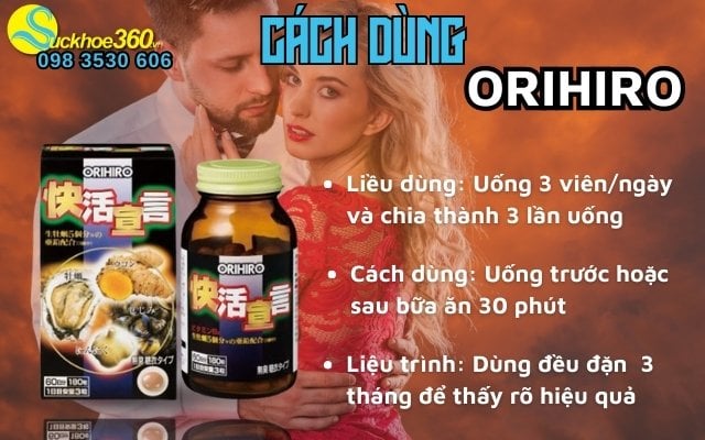 Cách sử dụng Tinh Chất Hàu Nghệ Tỏi Orihiro Nhật Bản 180v