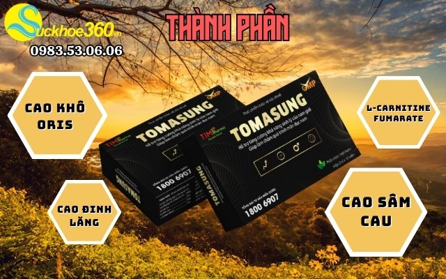 Thành phần có trong viên uống Tomasung