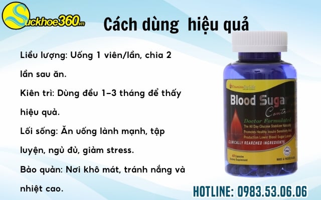 Hướng dẫn sử dụng viên uống Blood Sugar Control Vitamins For Life