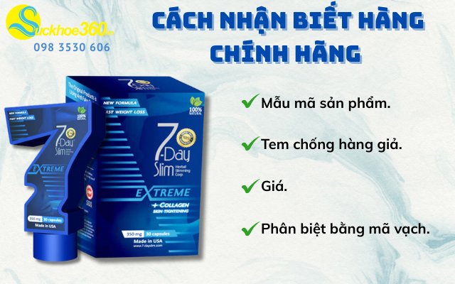 Viên uống giảm cân 7 Day Slim giá bao nhiêu?