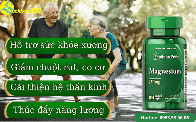 Công dụng của viên uống Puritan’s Pride Magnesium 250mg