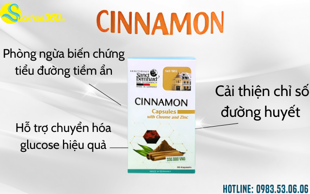 Công dụng nổi bật đáng chú ý của Cinnamon Capsules 30 viên