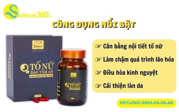Công dụng chính của Tố Nữ Bảo Tâm An.