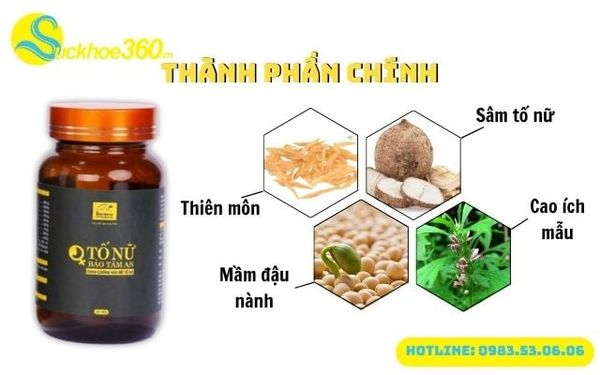 Thành phần chính của Tố Nữ Bảo Tâm An.