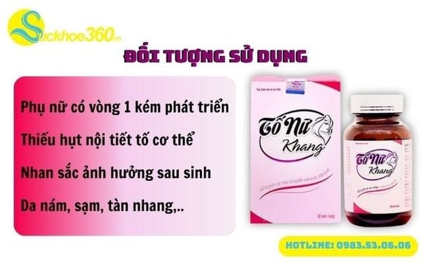 Đối tượng sử dụng Tố Nữ Khang.
