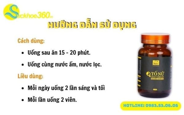 Hướng dẫn sử dụng Tố Nữ Bảo Tâm An.