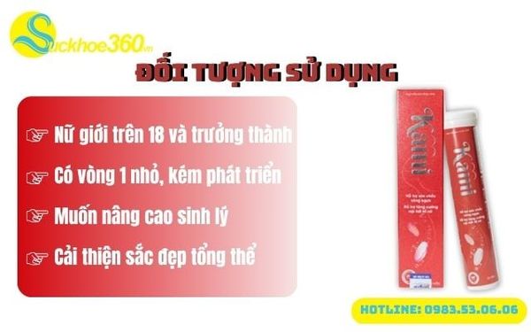 Đối tượng sử dụng viên sủi Kami