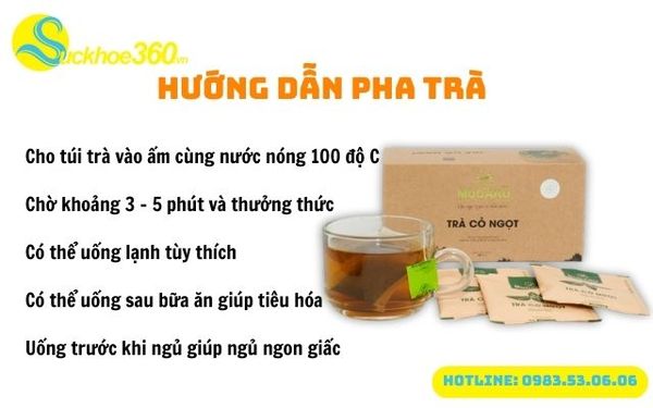 Hướng dẫn pha trà cỏ ngọt Mudaru chi tiết