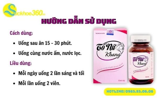Hướng dẫn sử dụng Tố Nữ Khang