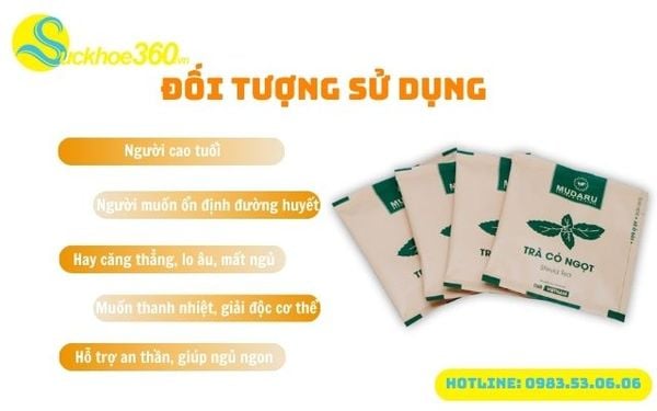 Đối tượng sử dụng trà cỏ ngọt