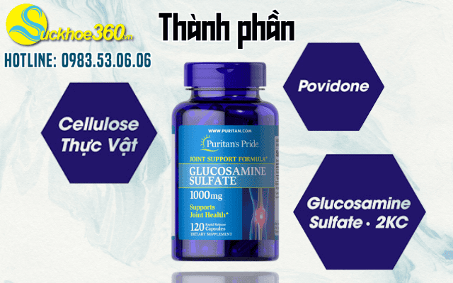 Thành phần của Puritan’S Pride Glucosamine Sulfate 1000mg