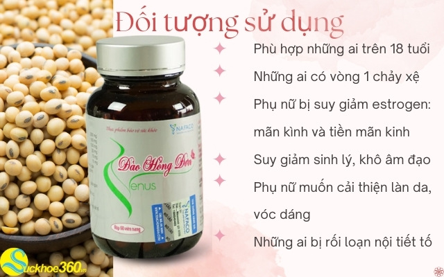 Viên uống Đào Hồng Đơn Venus phù hợp với đối tượng nào