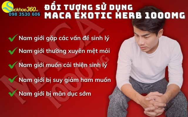 Đối tượng cần sử dụng Puritan’s Pride Maca Exotic Herb 1000mg