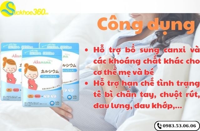 Công dụng của Akamama Calci D3 K2