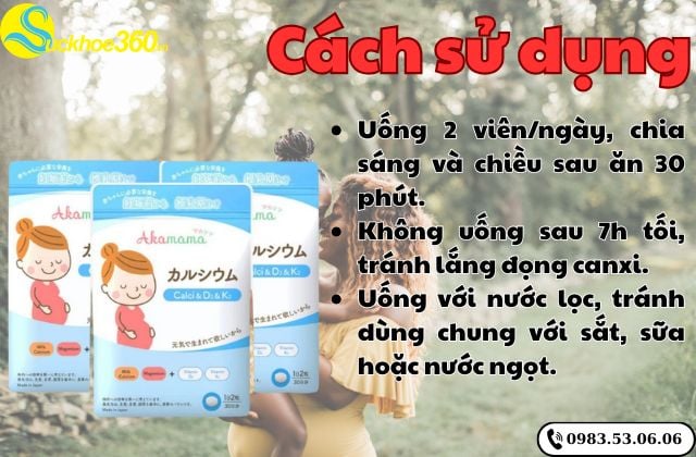 Cách sử dụng Akamama Calci D3 K2