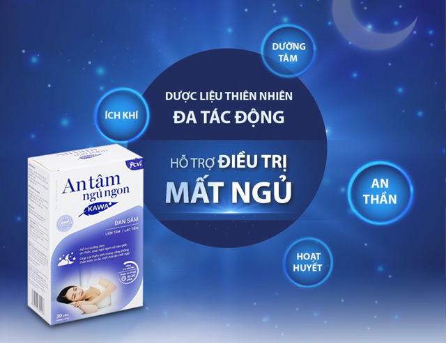 An tâm ngủ ngon Kawa - Hỗ trợ an thần, tăng chất lượng giấc ngủ