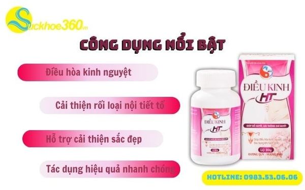 Công dụng chính của điều kinh Hằng Thu