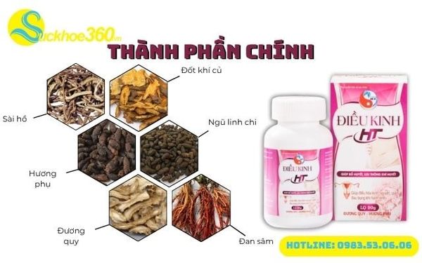 Thành phần có trong lọ điều kinh Hằng Thu
