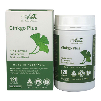 Aussia Ginkgo Plus hỗ trợ hoạt huyết, tăng cường lưu thông máu não