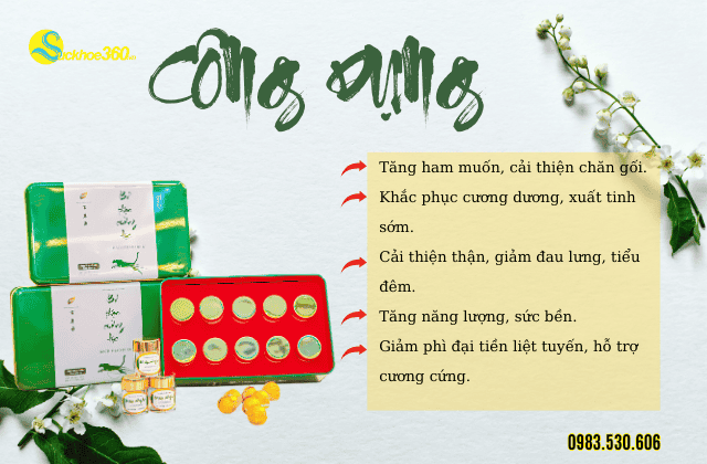 công dụng Bổ Thận Cường Lực Bách Thảo Dược
