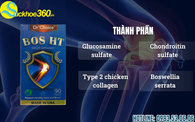 Các thành phần vàng có trong viên uống xương khớp Bos HT