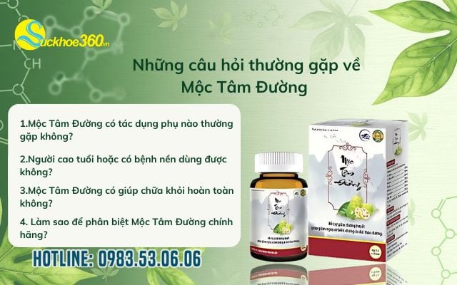 Những câu hỏi thường gặp về Mộc Tâm Đường và bệnh tiểu đường