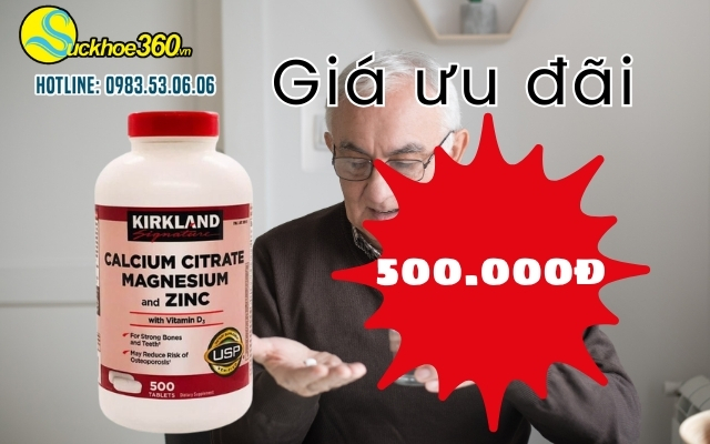 Kirkland Calcium Citrate Magnesium And Zinc giá bao nhiêu?