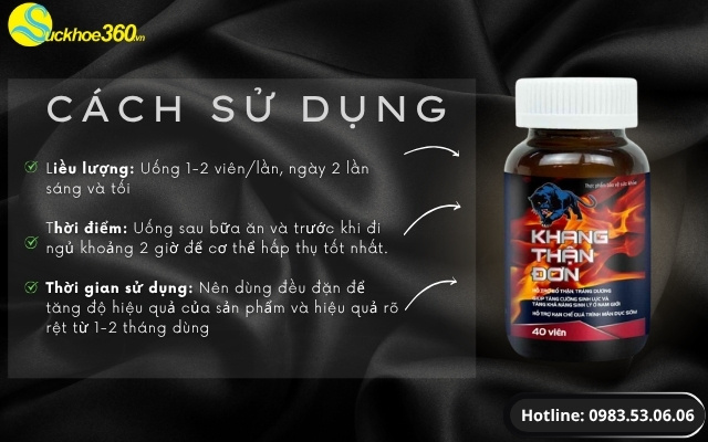 Cách dùng Khang Thận Đơn hiệu quả