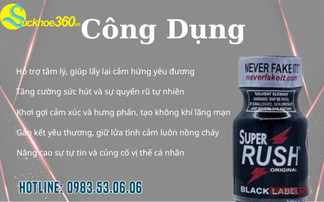 Công dụng đặc biệt của Nước Hoa Tình Yêu Rush – Quỷ Đen