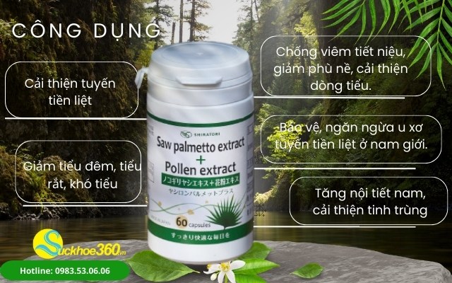 Công dụng của Saw Palmetto Plus Nhật Bản
