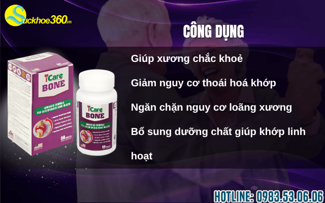 Công dụng nổi bật của viên uống Icare Bone