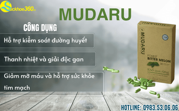 Công dụng Viên uống Khổ Qua Rừng Mudaru